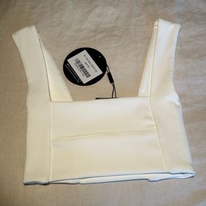 NEW white fox white crop top